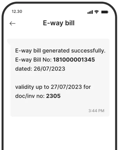 E-Way Bill Generated Successfully