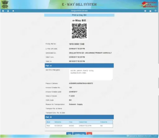 View Generated E-Way Bill